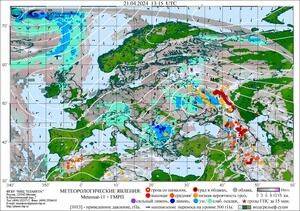 Обзор погодных условий в Европейском регионе в период с 20 по 22 апреля 2024 г.