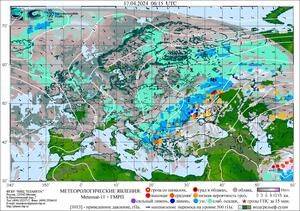 Обзор погодных условий в Европейском регионе в период с 16 по 17 апреля 2024 г.