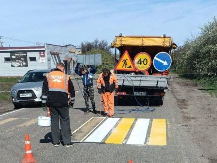 В Грайворонском горокруге наносят дорожную разметку