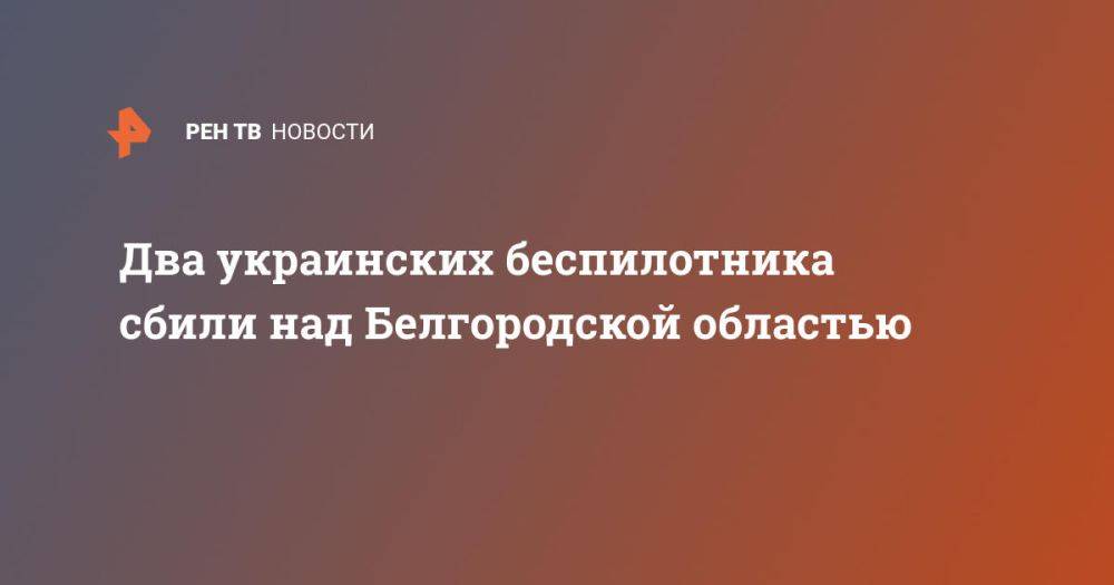 Два украинских беспилотника сбили над Белгородской областью