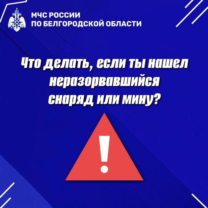 Осторожно! Взрывоопасные предметы! Напоминаем о порядке действий при обнаружении боеприпасов