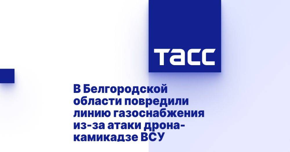 В Белгородской области повредили линию газоснабжения из-за атаки дрона-камикадзе ВСУ