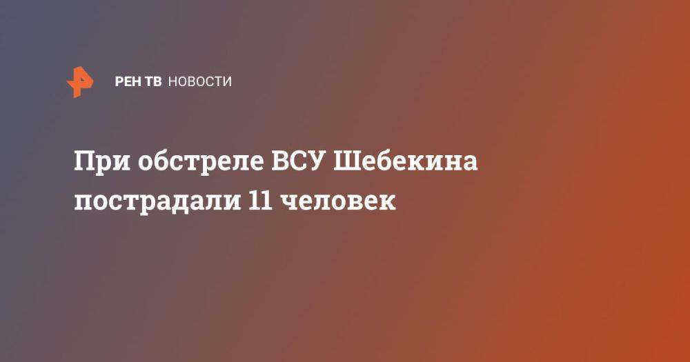 При обстреле ВСУ Шебекина пострадали 11 человек