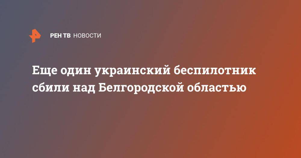 Еще один украинский беспилотник сбили над Белгородской областью