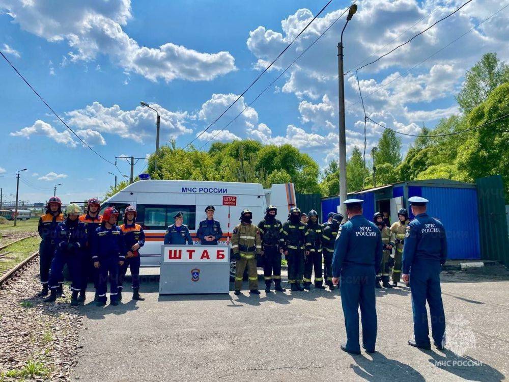 В городе Старый Оскол прошла тренировка по ликвидации чрезвычайной ситуации на железнодорожном транспорте