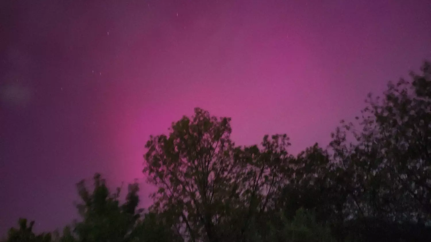 северное сияние над Белгородской областью