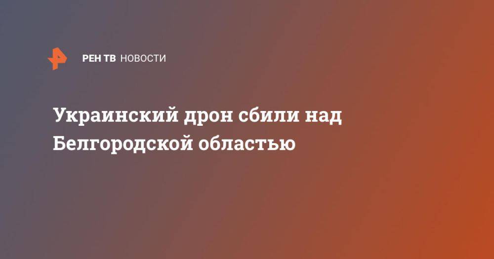 Украинский дрон сбили над Белгородской областью