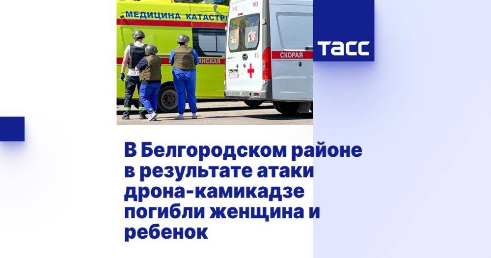 В Белгородском районе в результате атаки дрона-камикадзе погибли женщина и ребенок