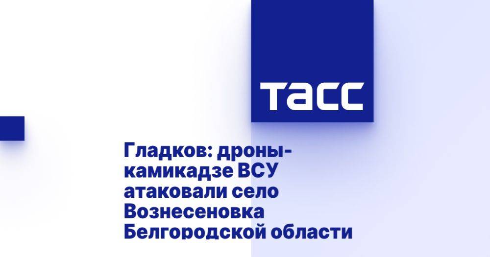 Гладков: дроны-камикадзе ВСУ атаковали село Вознесеновка Белгородской области