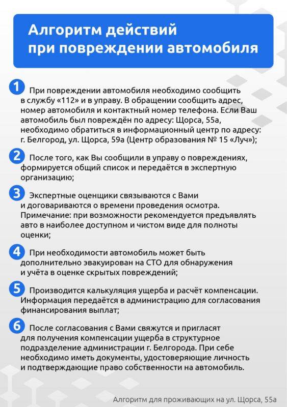 Как жителям дома на Щорса 55А разместиться в ПВР другого региона? Что делать при повреждении автомобиля? Когда жители 2 и 3 подъездов могут вывезти свои вещи? Когда можно будет вернуться остальным жильцам дома?