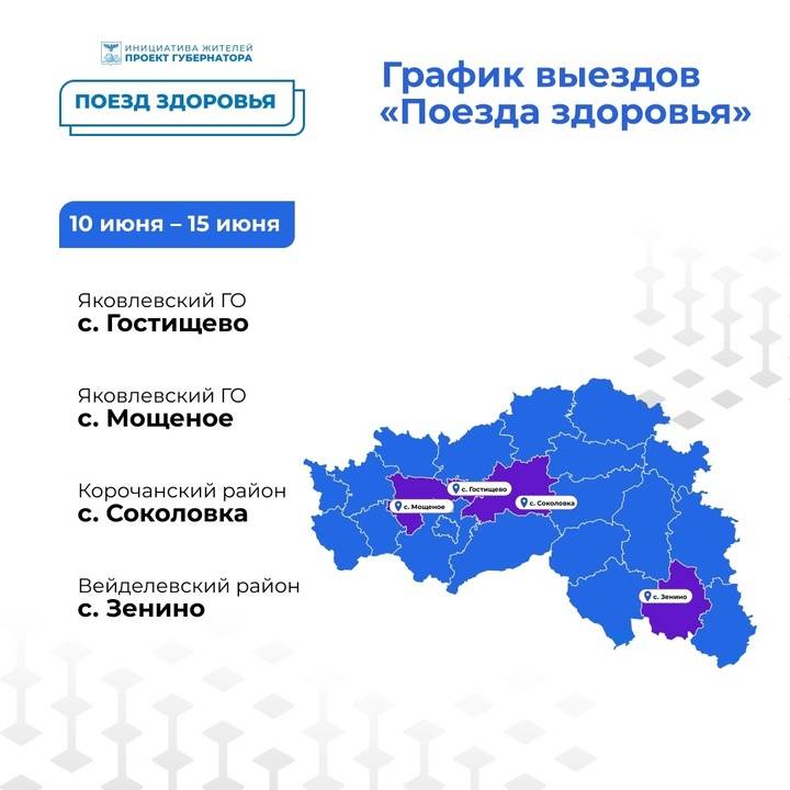 Губернатор поделился графиком работы белгородских «Поездов здоровья»3