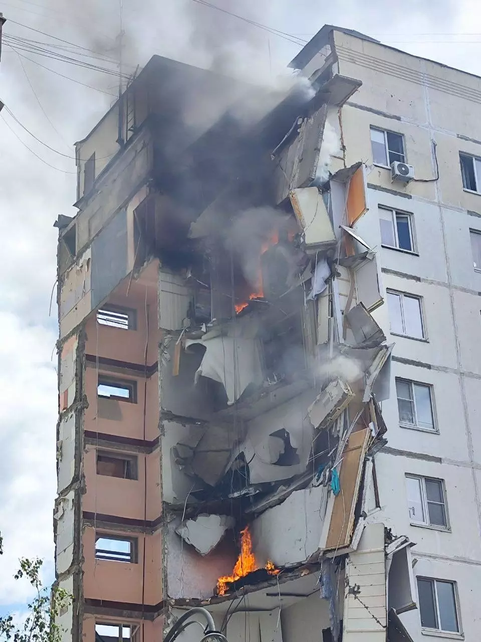 Пожар в доме на улице Щорса в Белгороде