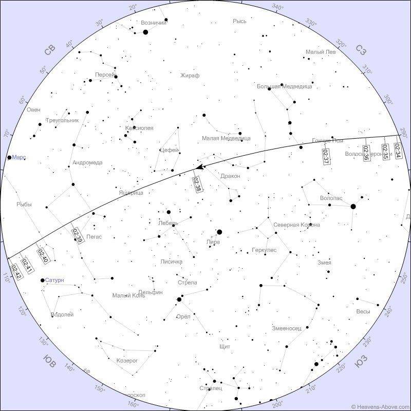 Пролёт «паровозика» Starlink могли наблюдать белгородцы нынешней ночью