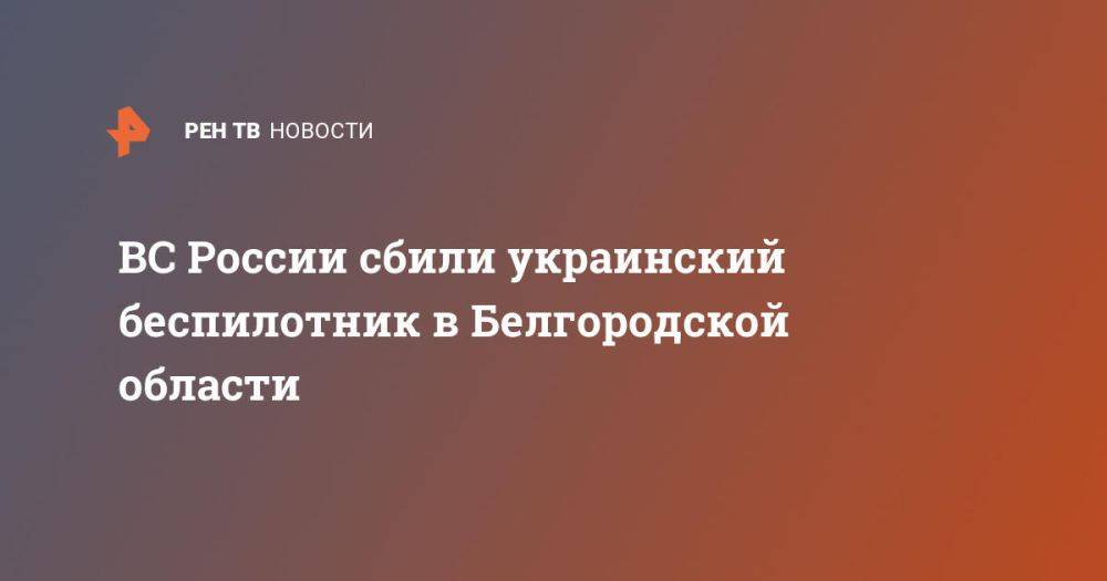 ВС России сбили украинский беспилотник в Белгородской области