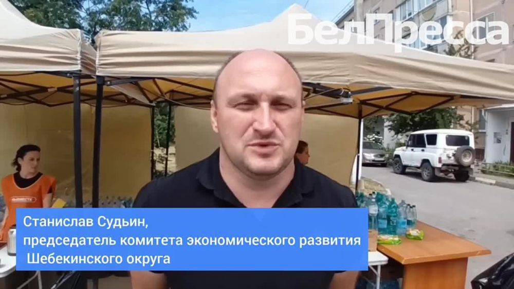 На мете обрушения подъезда жилого дома в Шебекино организован пункт временного питания для сотрудников МЧС, медиков, пострадавших граждан