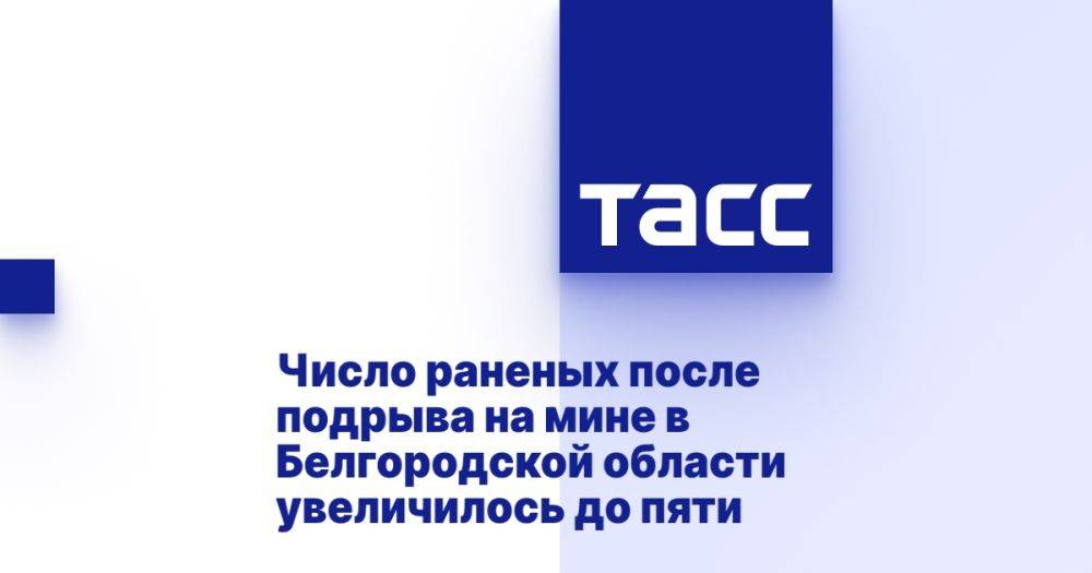 Число раненых после подрыва на мине в Белгородской области увеличилось до пяти