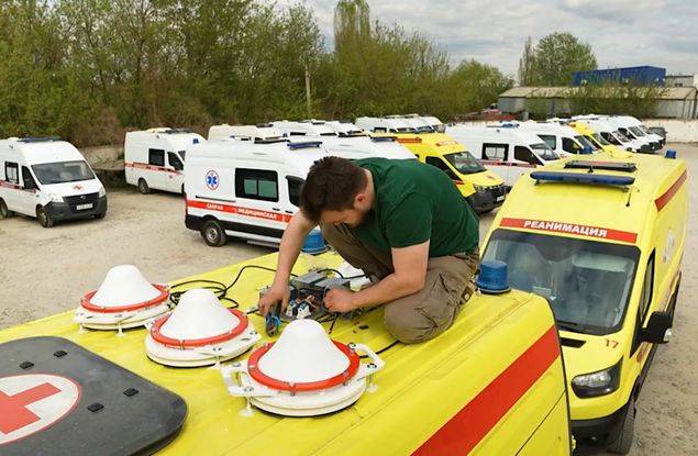 19 автомобилей скорой помощи, работающих в приграничье Белгородской области, оснастили станциями радиоэлектронной борьбы