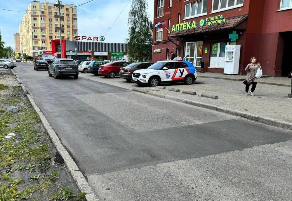 По представлению прокуратуры города Калининграда выполнен ремонт дорожного покрытия на улицах Полевая и Аксакова