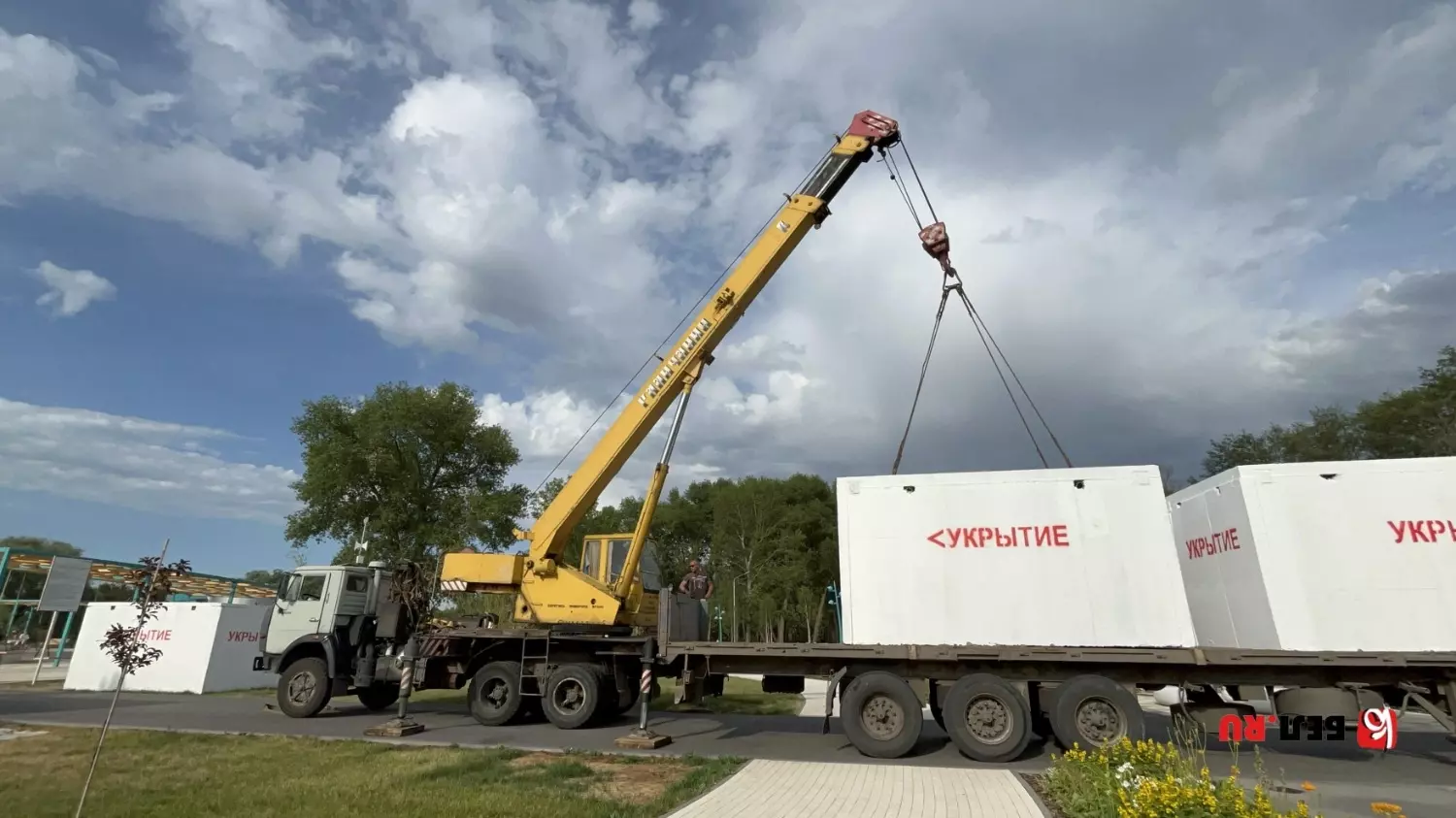 В парке «Берега» в Белгороде установили дополнительные укрытия39