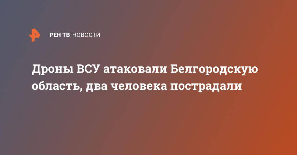 Дроны ВСУ атаковали Белгородскую область, два человека пострадали