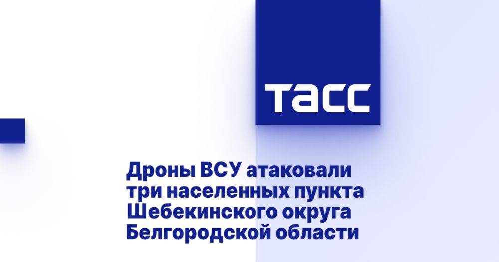 Дроны ВСУ атаковали три населенных пункта Шебекинского округа Белгородской области