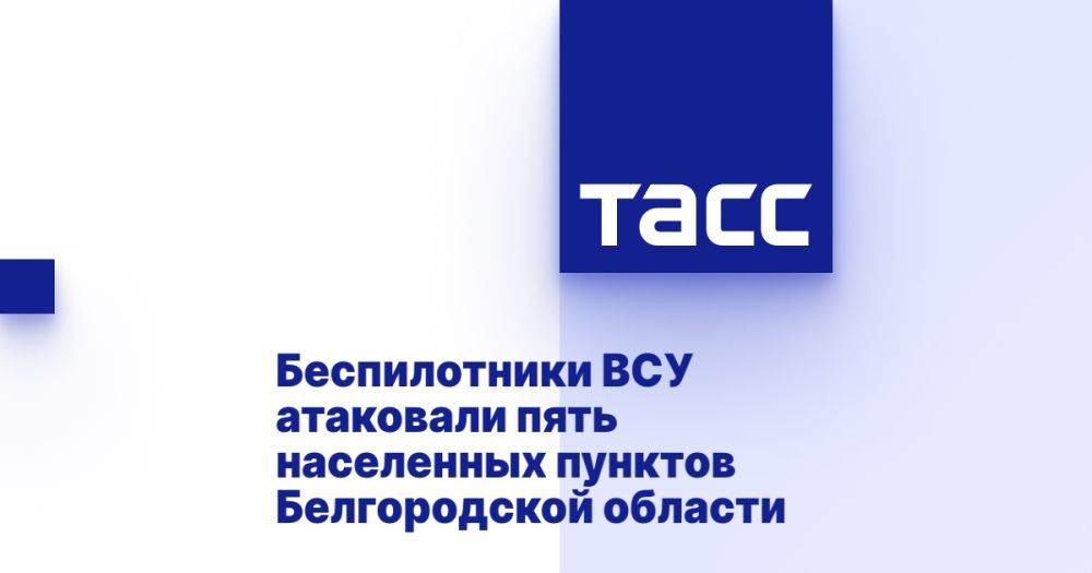 Беспилотники ВСУ атаковали пять населенных пунктов Белгородской области