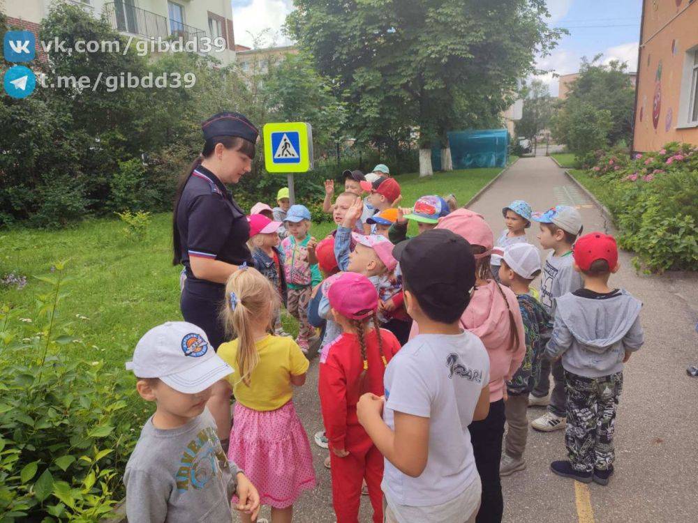 Сотрудники Госавтоинспекции города Светлый провели занятие в детском саду №9.