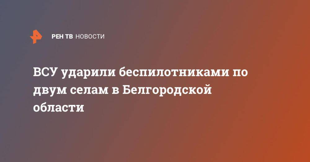 ВСУ ударили беспилотниками по двум селам в Белгородской области