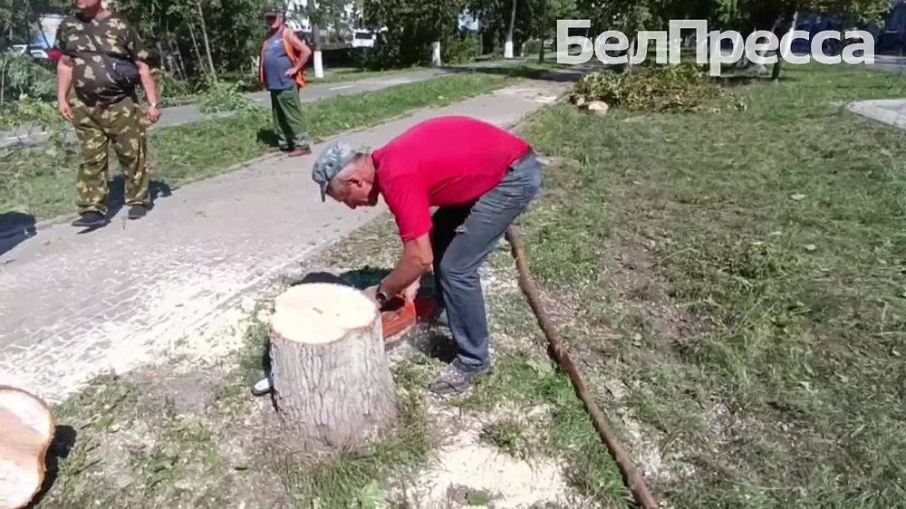 В Белгороде полным ходом идт устранение последствий ночных обстрелов со стороны ВСУ