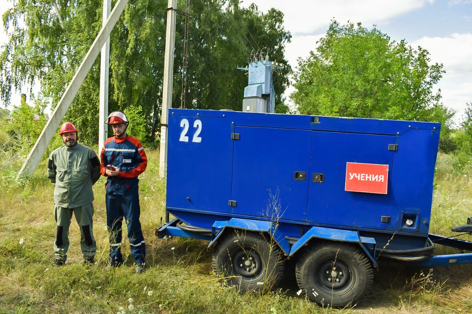 В Белгородской области энергетики и спасатели провели совместные учения0