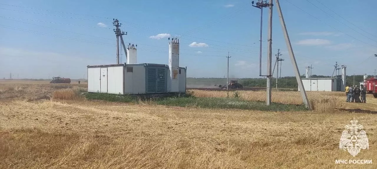 Пострадавшее от пожара поле в Белгородской области