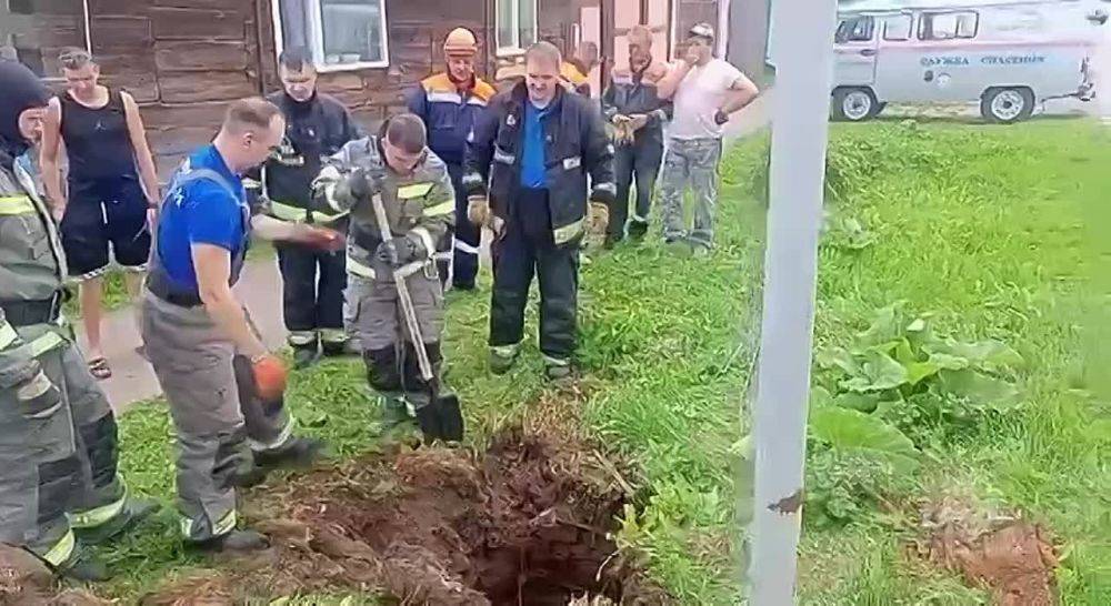 Доставайте бычка: специалисты МЧС вытащили провалившегося в колодец парнокопытного