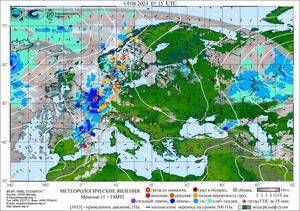 Обзор погодных условий в Европейском регионе в период с 13 по 14 августа 2024 г.