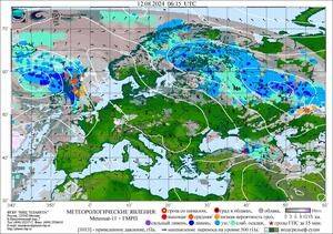 Обзор погодных условий в Европейском регионе в период с 10 по 12 августа 2024 г.