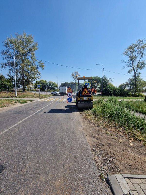 Приступили к ремонту съезда на ул. Шоссейная рядом с ТРЦ Оса