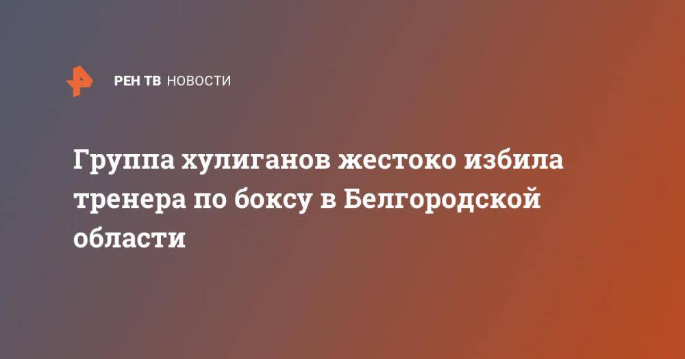 Группа хулиганов жестоко избила тренера по боксу в Белгородской области