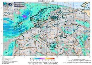 Обзор погодных условий в Европейском регионе в период с 8 по 9 августа 2024 г.
