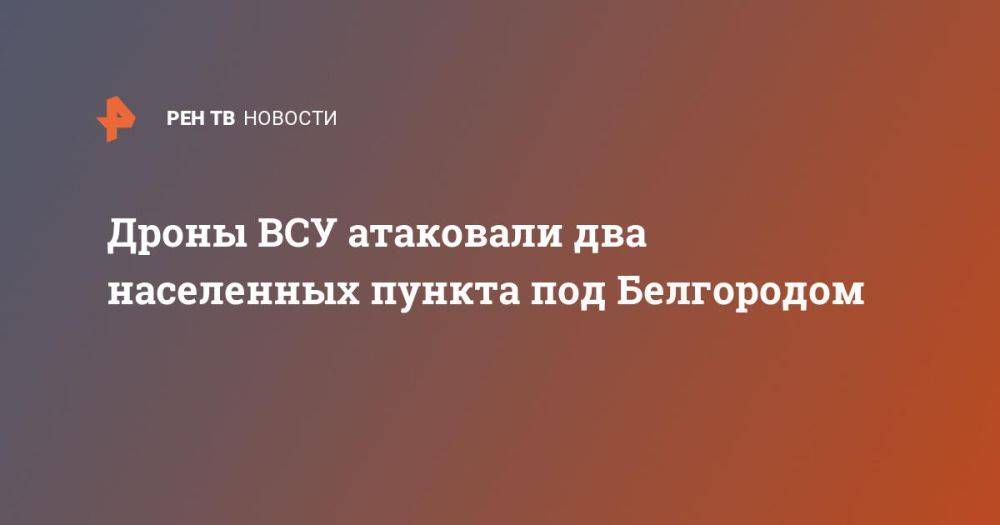 Дроны ВСУ атаковали два населенных пункта под Белгородом