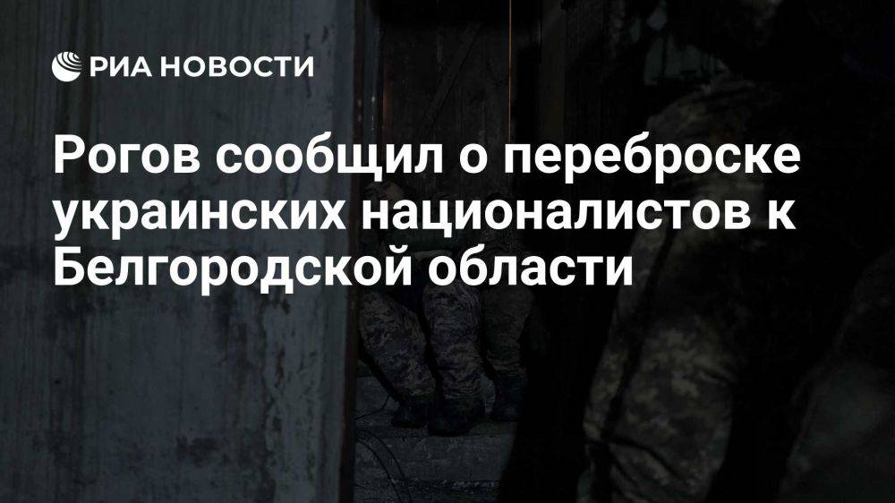 Владимир Рогов: О переброске укронацистов к Белгородской области