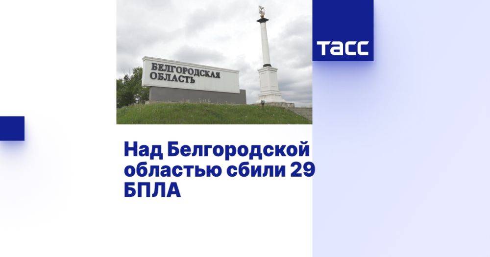 Над Белгородской областью сбили 29 БПЛА