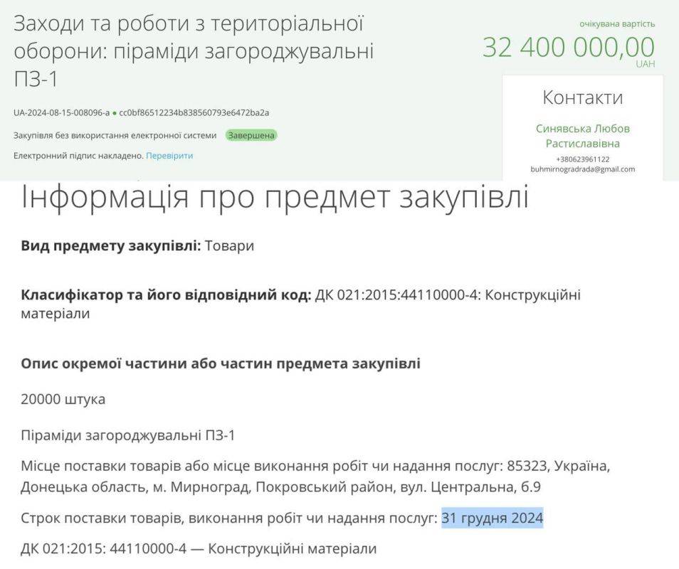 Успеть за 60 секунд: чиновники Мирнограда закупают &quot;зубы дракона&quot;