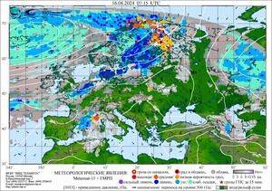 Обзор погодных условий в Европейском регионе в период с 15 по 16 августа 2024 г.