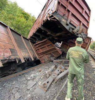 В Белгородской области после схода грузового состава частично восстановлено движение поездов