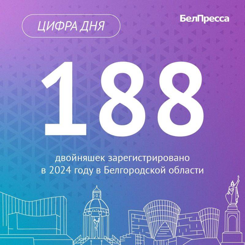 В области родились 94 пары двойняшек за 8,5 месяцев текущего года, из которых 101 мальчик и 87 девочек