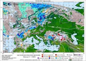 Обзор погодных условий в Европейском регионе в период с 29 по 30 августа 2024 г.