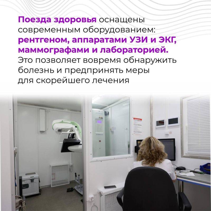 Около 400 населённых пунктов за все время работы посетили «поезда здоровья»