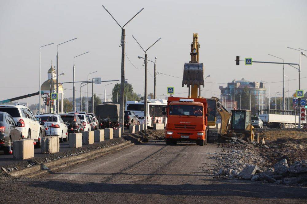 Дорожные работы на северном въезде в Белгород ведутся с опережением графика