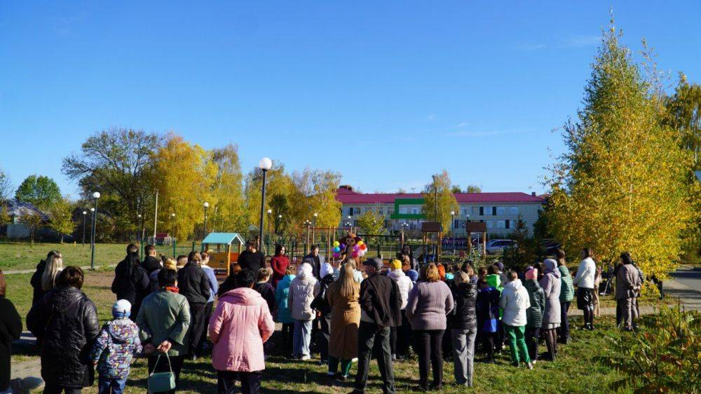 На одно игровое детское пространство стало больше в Борисовском районе