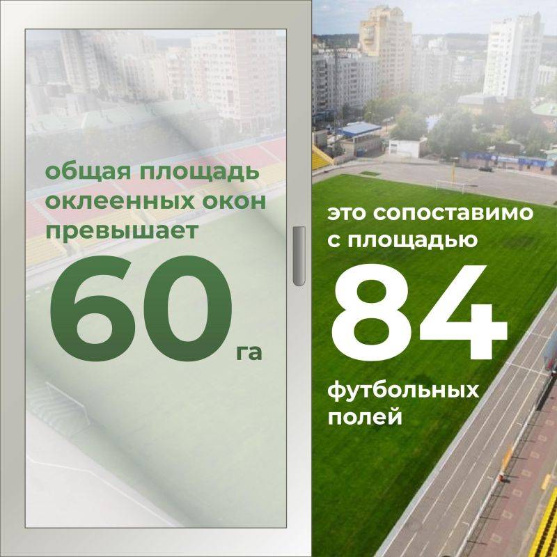 Более 830 образовательных учреждений в Белгородской области оклеили свои окна бронированной плёнкой