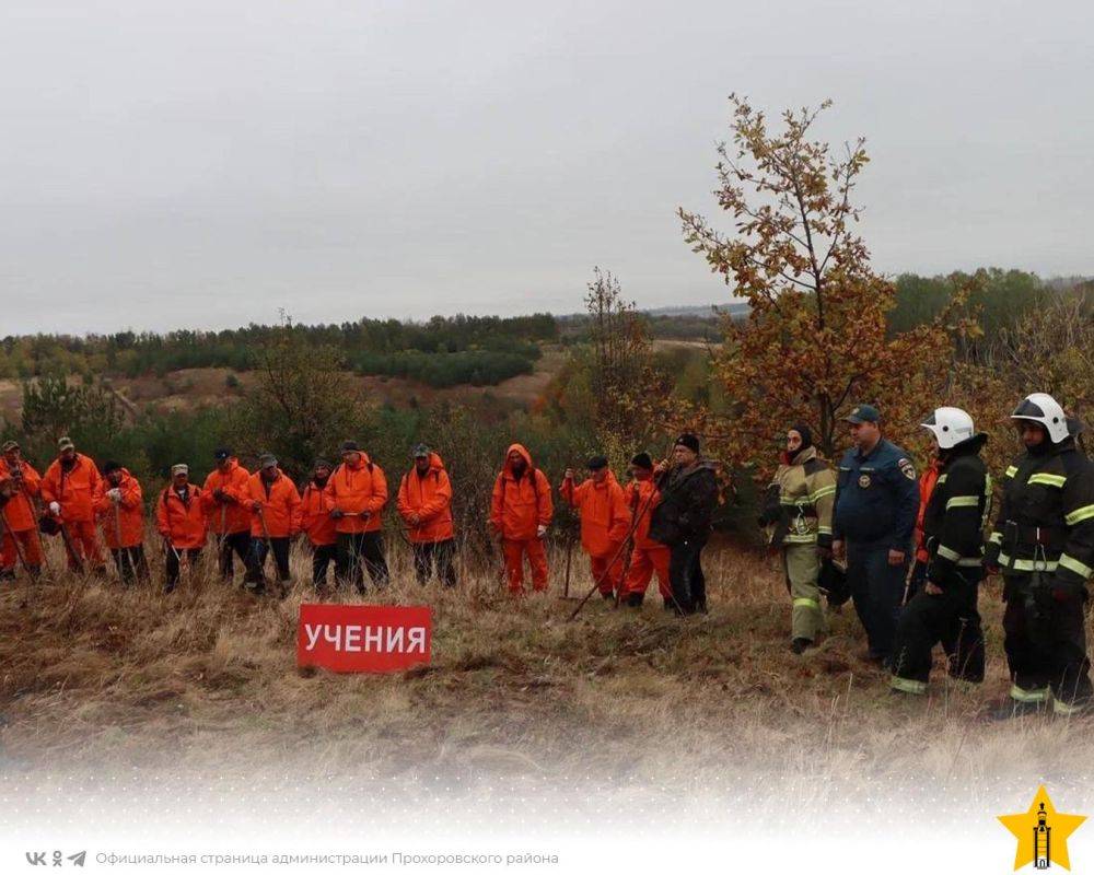 На территории Прохоровского района провели командно-штабные учения по локализации и ликвидации лесных пожаров